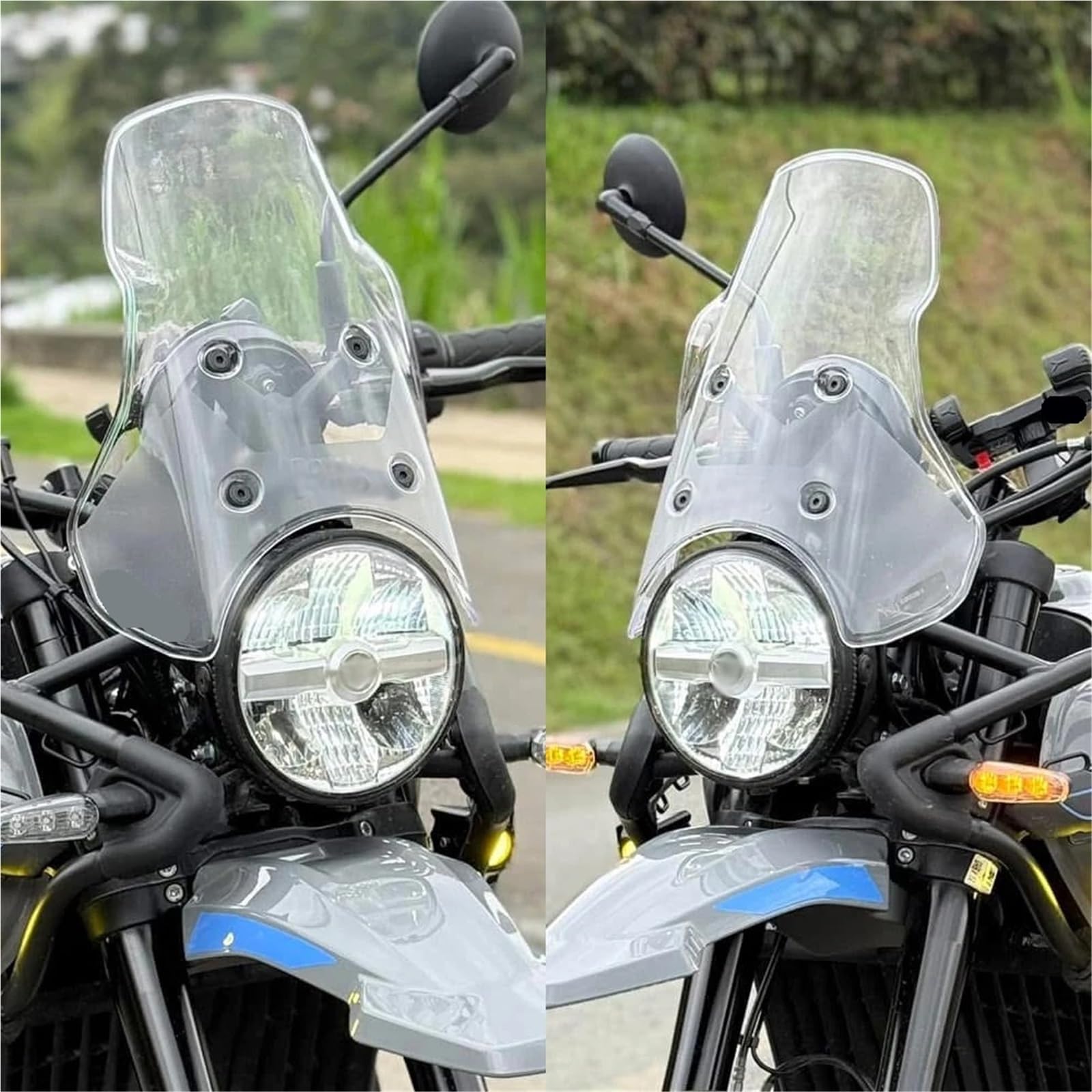 Przednia szyba motocyklowa Pasuje do Himalayan 450 Himalayan452 Himalayan450 motocyklowa szyba przednia podniesione części himalajskie(Air black)