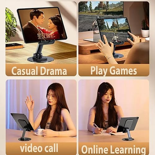 Miniatura 5 de Foldable Phone Stand for Desk - Height Adjustable Phone Stand Portable Cellphone Cradle Desktop Dock Compatible with iPhone 15 14 13 Pro Max Mini,