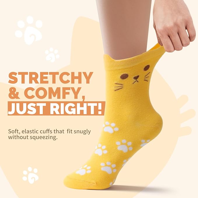Calcetines de Gato y Perro para Mujer - Patrón Animal miniatura 4
