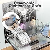 Vista 7 de 3-in-1 Universal Stroller Snack Tray Attachment with Dust Cover Sturdy Stroller Cup Snack Holder Clamp & Silicone Arms Grip Design Baby Travel Gear