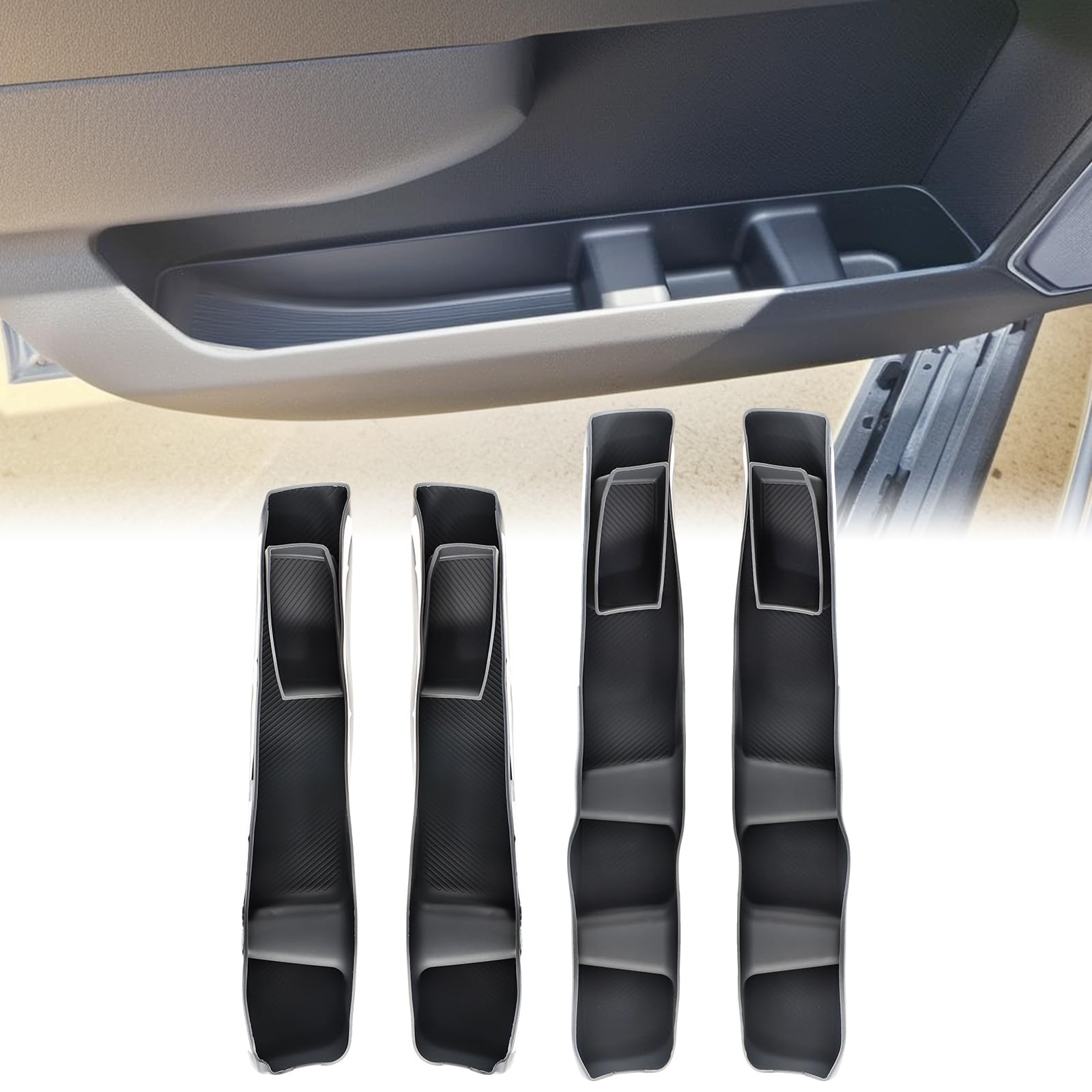 GearUp 8Pcs Door Side Storage Box for Chevy Silverado GMC Sierra 1500 2022-2025 Door Organizer Insert