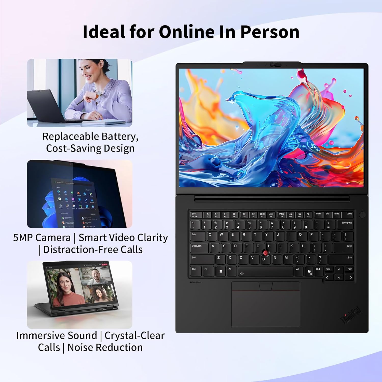 Lenovo ThinkPad T14s 2-in-1 Business Laptop,Intel Core Ultra 7 255U, 14" FHD+ Touchscreen, 16GB RAM, 2TB SSD, 5MP IR Camera, Fingerprint, Backlit, Wi-Fi 7, HDMI, Windows 11 Pro, 7-in-1 Hub Bundle