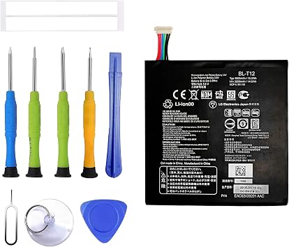 BL-T12 Rechargeable Battery Compatible with LG Pad 7.0 with Tools
