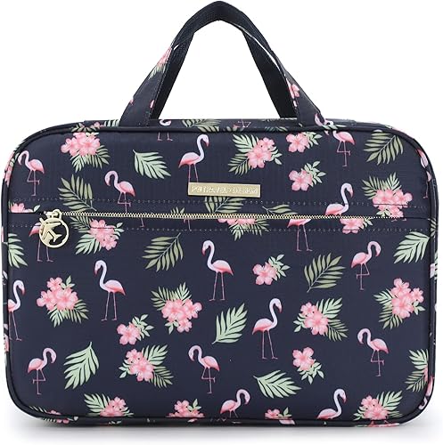 Neceser colgante, organizador de maquillaje de viaje, estuche de cosméticos unisex para baño y ducha, grande, Azul oscuro