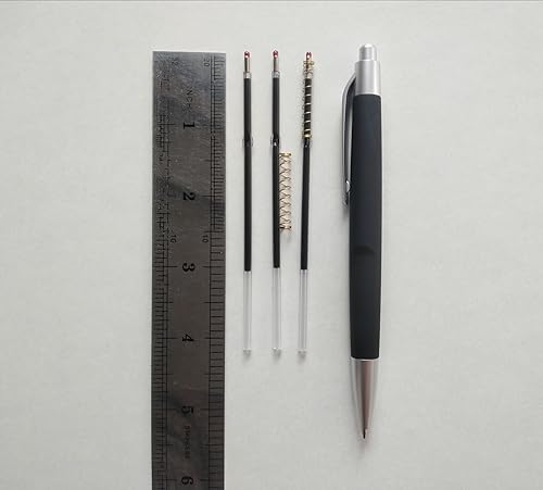 Miniatura 4 de 100 repuestos de bolígrafo azul, 0.039 pulgadas, repuesto de bolígrafo de 4.2 pulgadas, envía 1 bolígrafo adicional, para bolígrafos retráctiles,