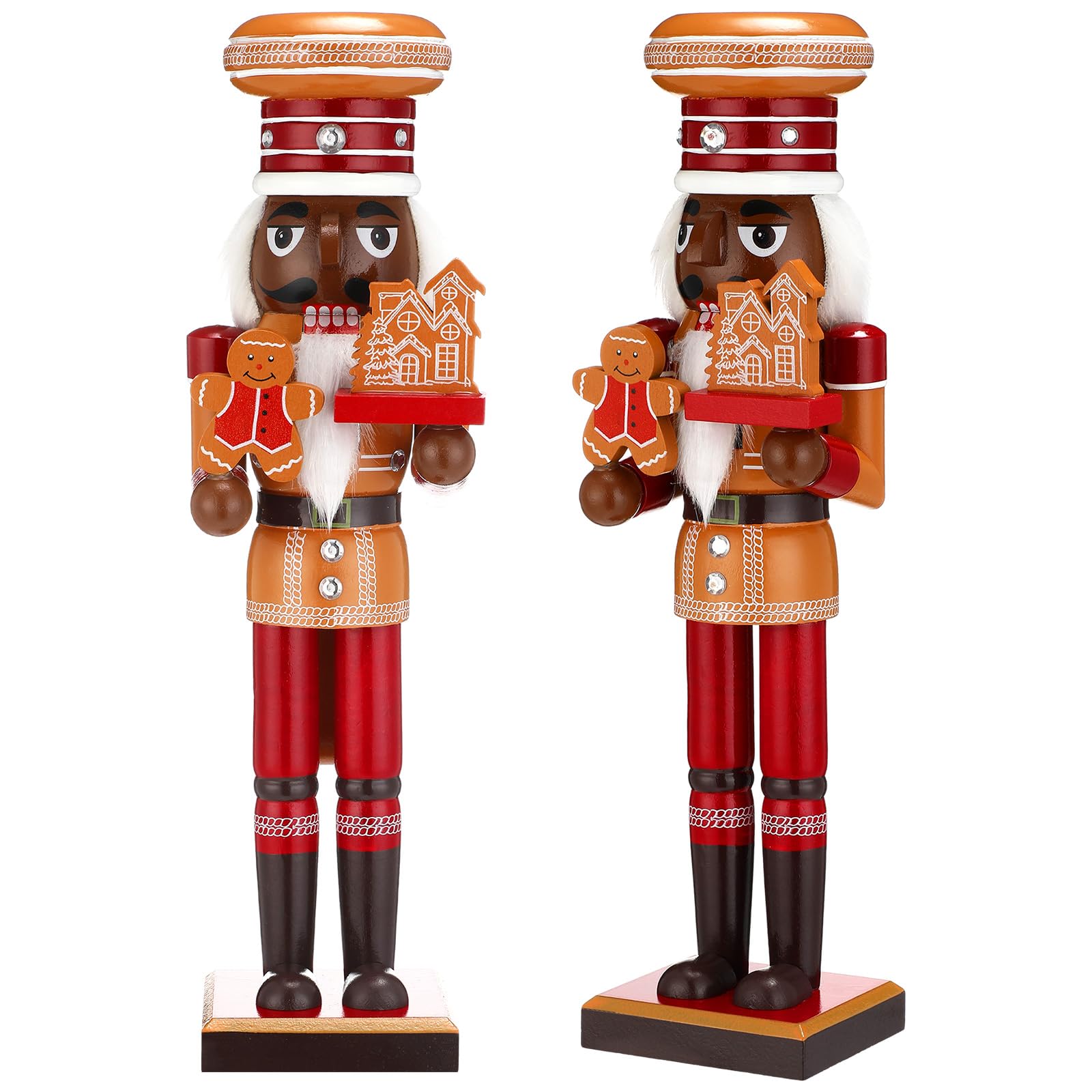 Hungdao 15 Inch Black Nutcracker Christmas Decor Wooden, House
