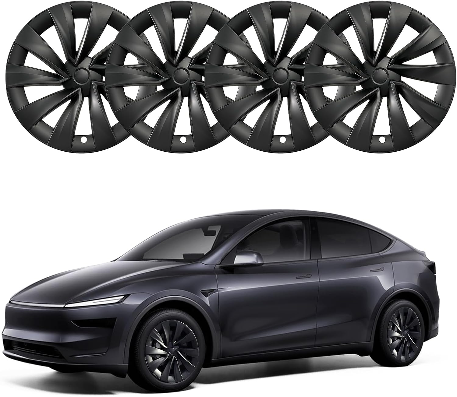 for Tesla Wheel Cover 19 inch, for Tesla Model Y Juniper 2025 Wheel Protector,4PCS Decoration Replacement Automotive Accessories Rim Full Cover Hubcaps (for Juniper Knife, 19 inch)