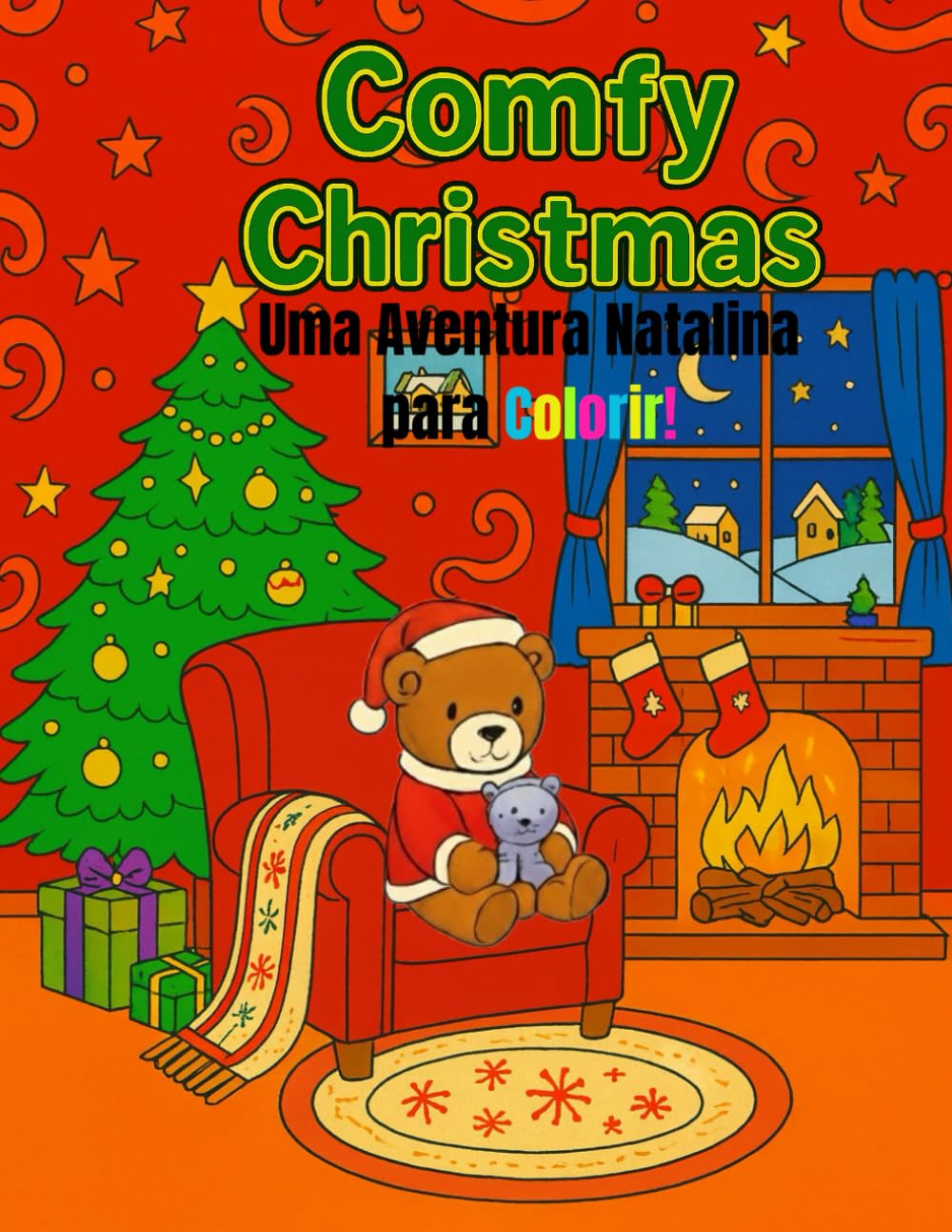 Comfy Christmas – Uma Aventura Natalina para Colorir!
