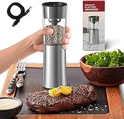 Moedor de Pimenta 100 ml Para Cozinha, Moedor e Sal Pimenta do Reino Elétrico, Moedor de Utensílios de Cozinha Pimenta e Saleiro Operação Com Uma Mão, Para Graos Café, Tabasco, Especiarias, Churrasco