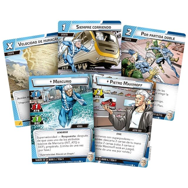 Foto 2 de 2 de Fantasy Flight Games - Marvel Champions - Quicksilver - Pack de Heroe en español