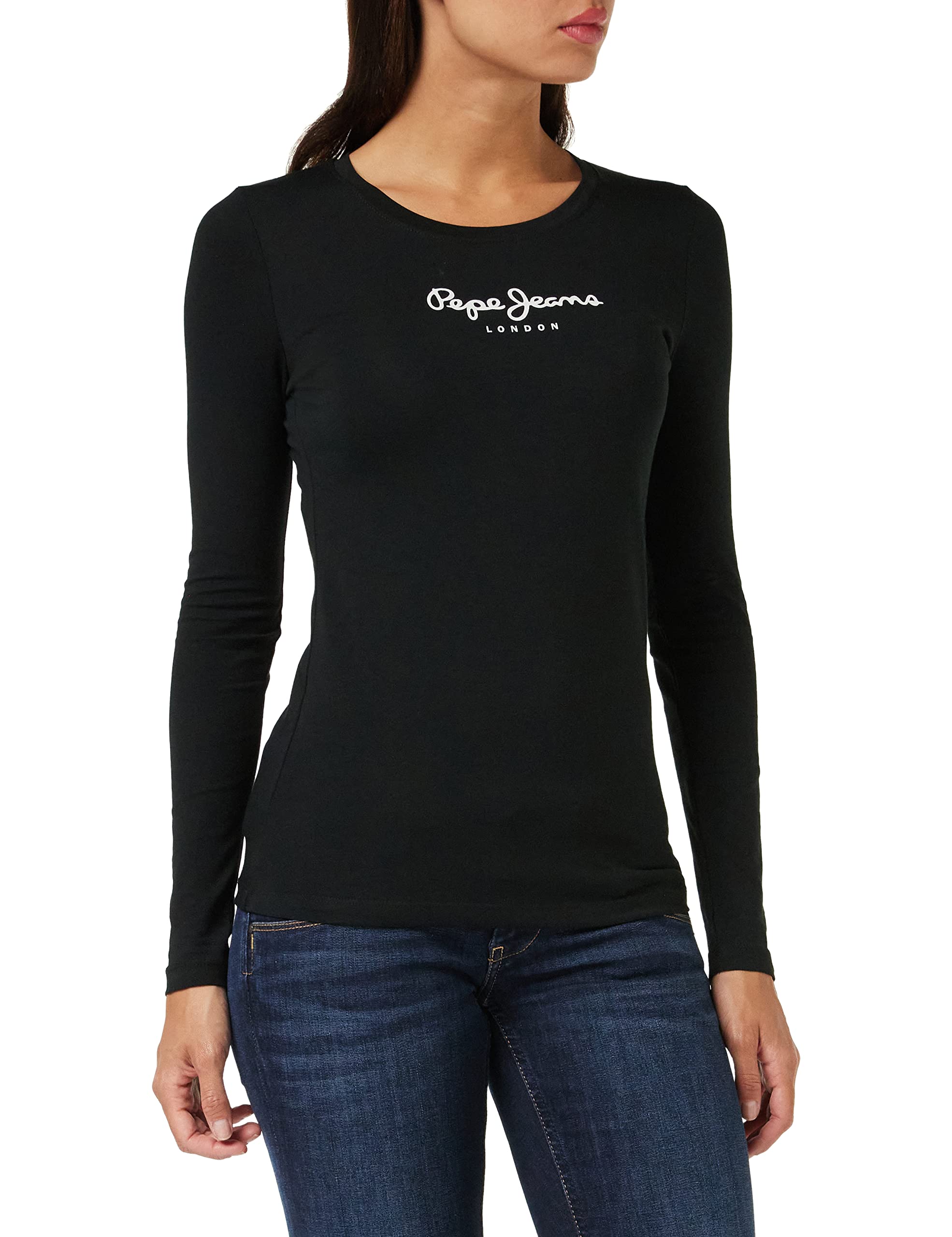Pepe Jeans New Virginia Maglietta per Donna Slim Fit Maniche Lunghe
