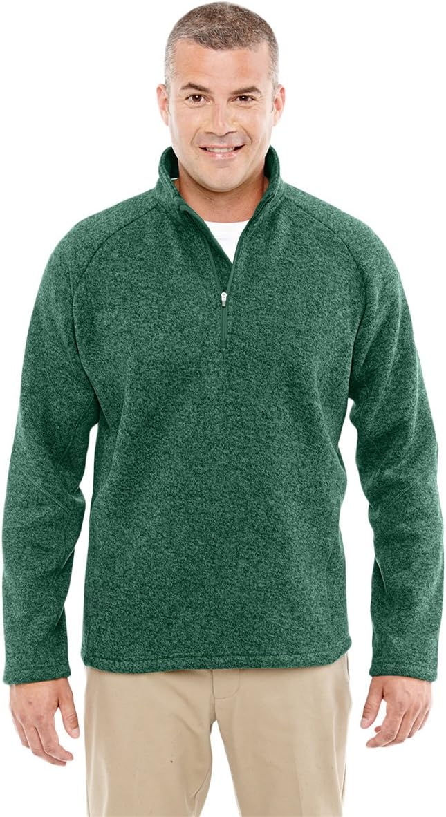Devon & Jones Men's Bristol Sweater Half Zip Fleece, XXXX-Large, Forest Heather
