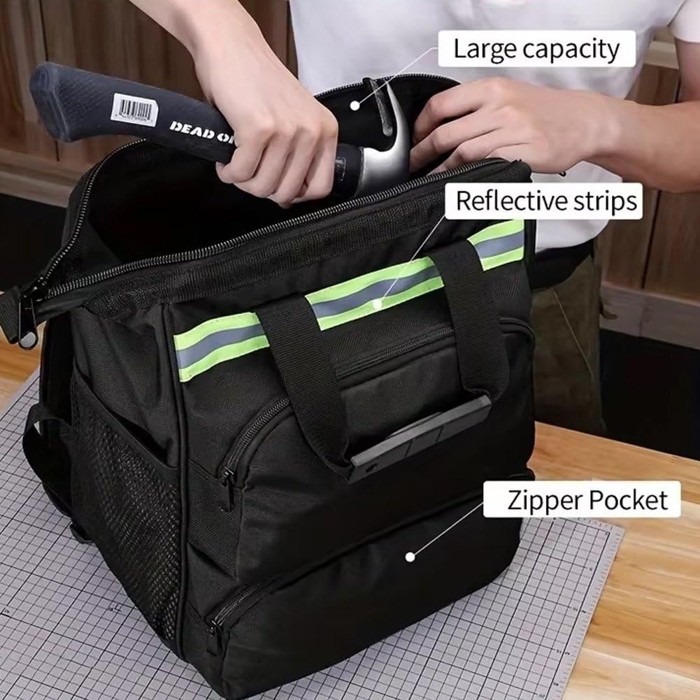 Zaino Portautensili per Elettricisti con Multitasche Zaino Portautensili Grande Zaino Portautensili per Tecnici Zaino per Addetti alla Manutenzione di Elettricisti