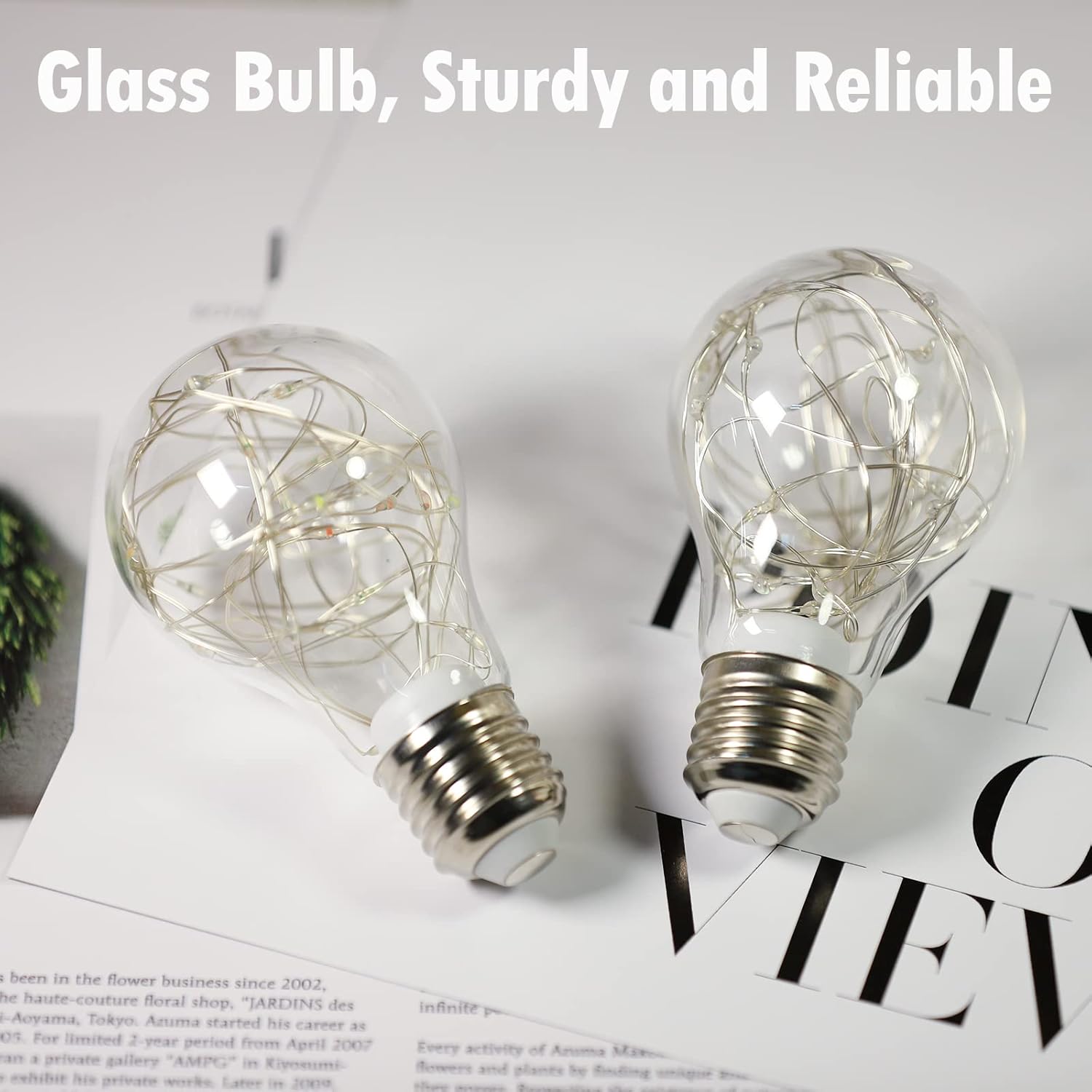 RGB Color Changing LED Fairy Light Bulbs, 15W Equivalent Cute Light Bulbs for Pendant Light Fixtures, Bedroom, Living Room, Christmas, Wedding, E26 Base, 4 Pack