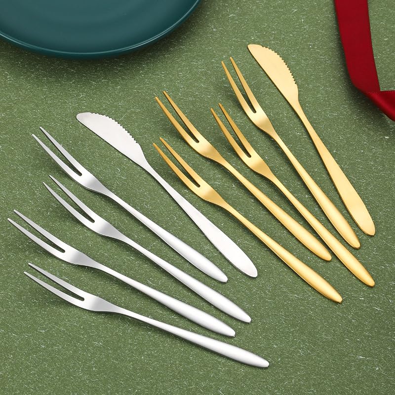 Set Cuchillos Cubiertos 8 Piezas Acero Inox miniatura 4