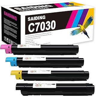 SAIDING C7030 Remanufactured Toner Cartridge Compatible with Xerox Versalink C7020 C7025 C7030 for 106R03741 106R03744 106R03743 106R03742 High Yield Black Cyan Magenta Yellow-4Pack