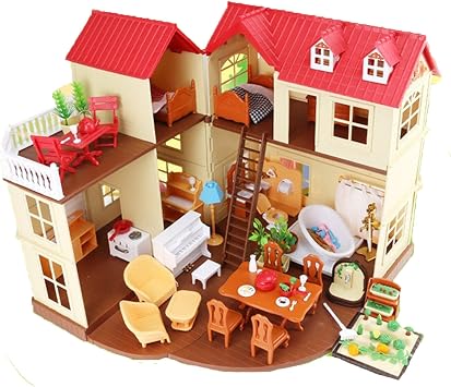 Dollhouse Model Large Wooden Doll House Princess House DIY Doll House Model 3D Puzzle Model House