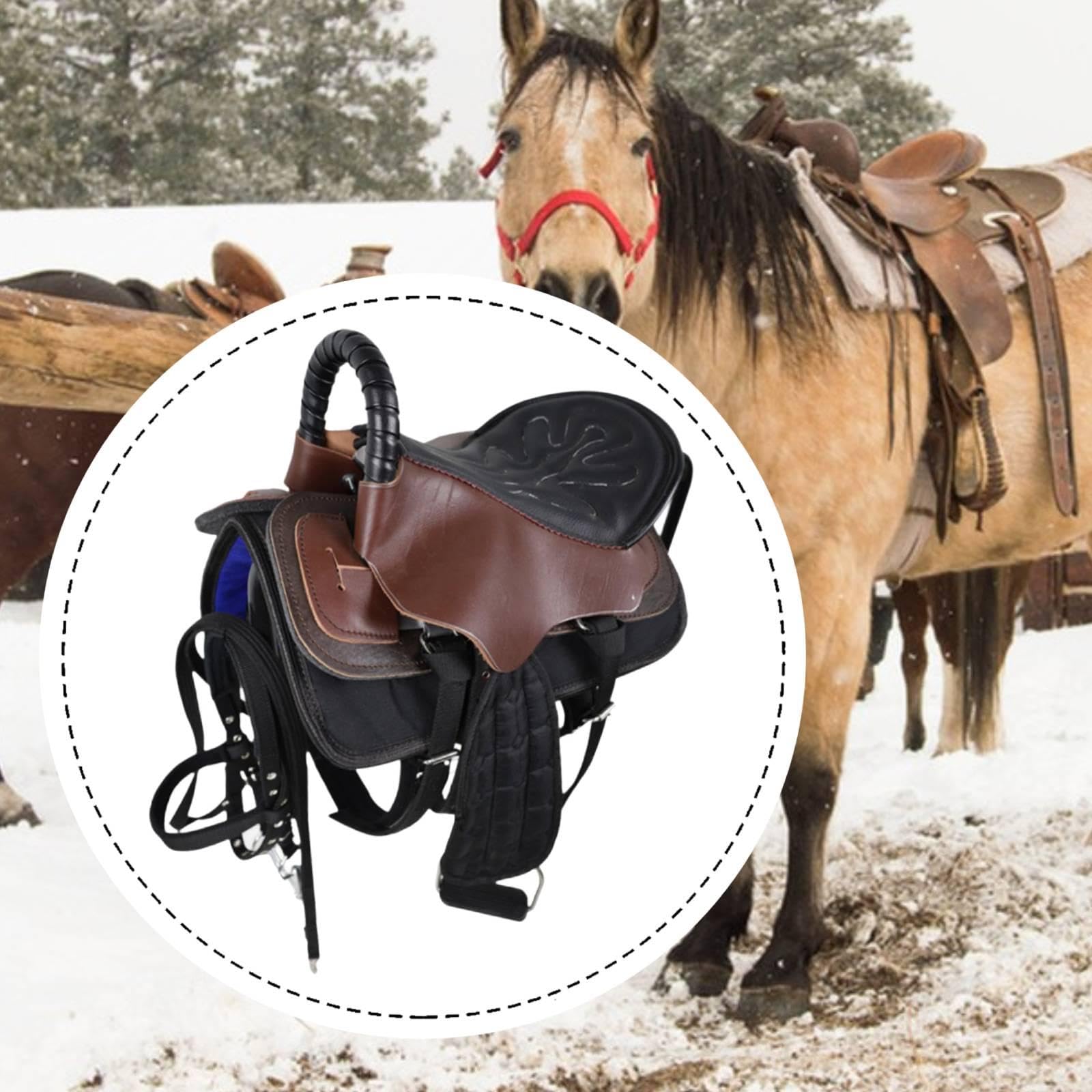 Par de Sillines, Asiento de Equitación, Fácil Montaje, Accesorios Deportivos Antideslizantes, Cómodos, Cojín para Equipamiento
