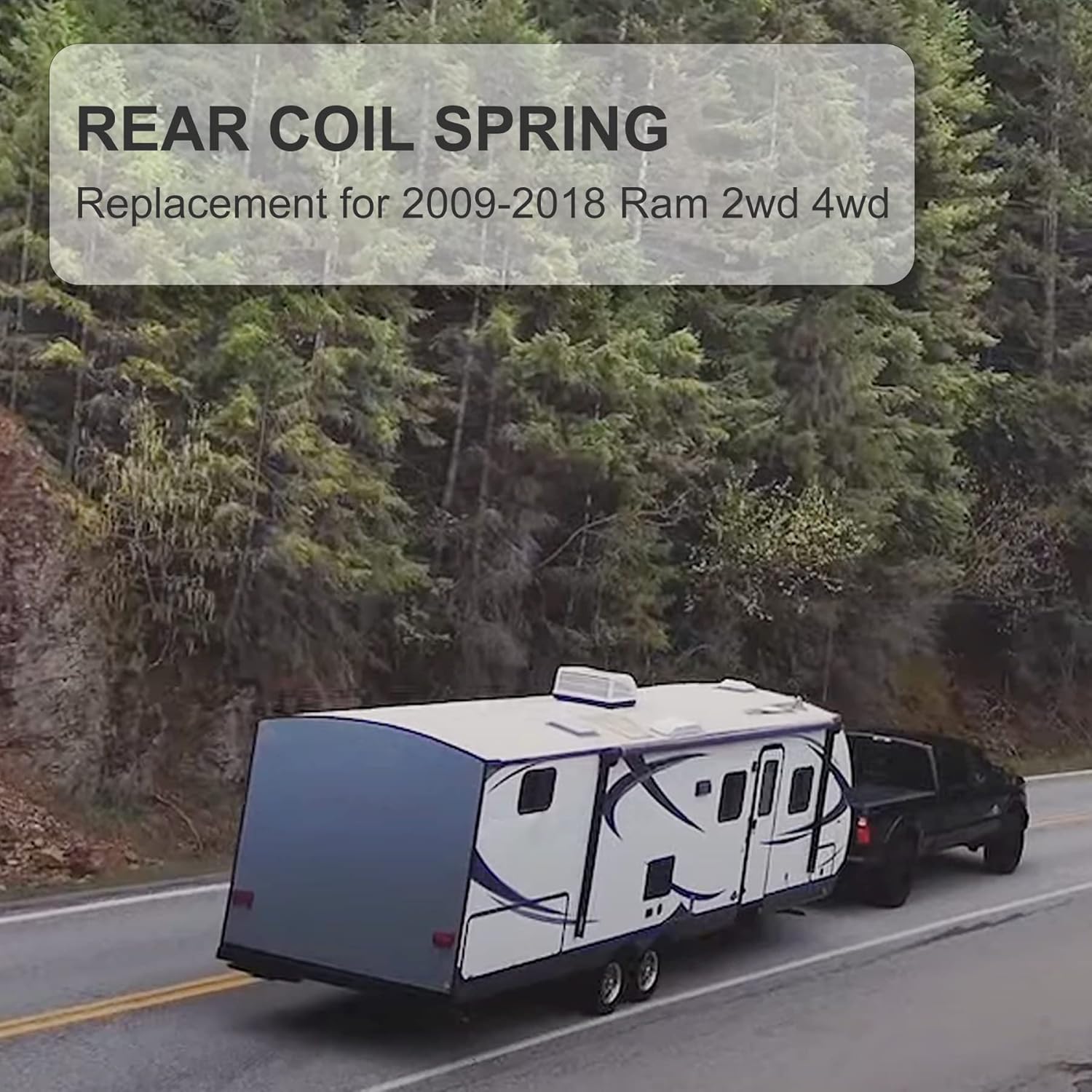 Rear Coil Spring Set Compatible with 2009-2018 Ram 1500 2wd 4wd Provide 50% Carrying Capability