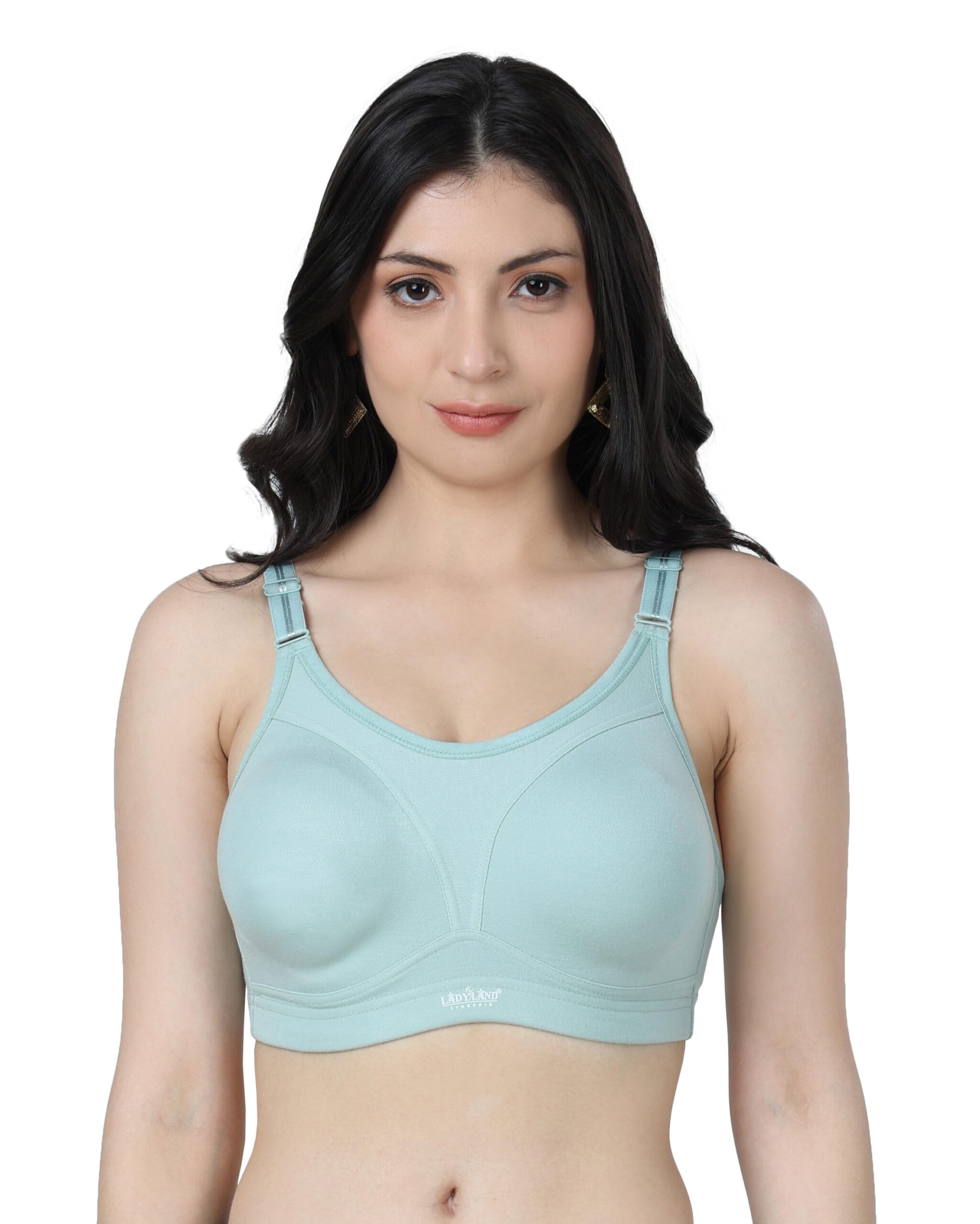 ladyland Women's Cotton Blend Non-Padded Wirefree T-Shirt Bra-picture-32