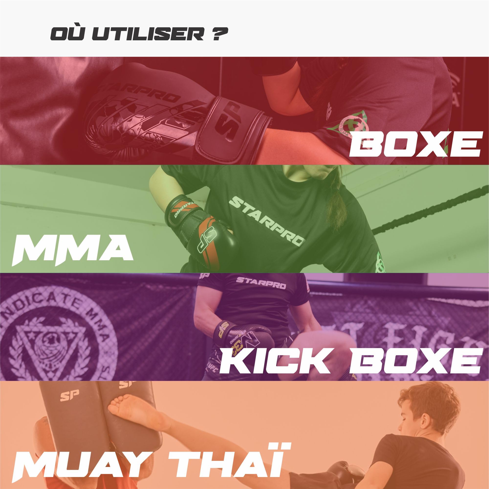 Starpro T20 Pattes d'ours Boxe Incurvé en Cuir PU pour Hook & Jab et Coaching en Boxe, MMA, Kickboxing, Arts Martiaux, Muay Thaï et Entraînement - Blanc Noir et Rose