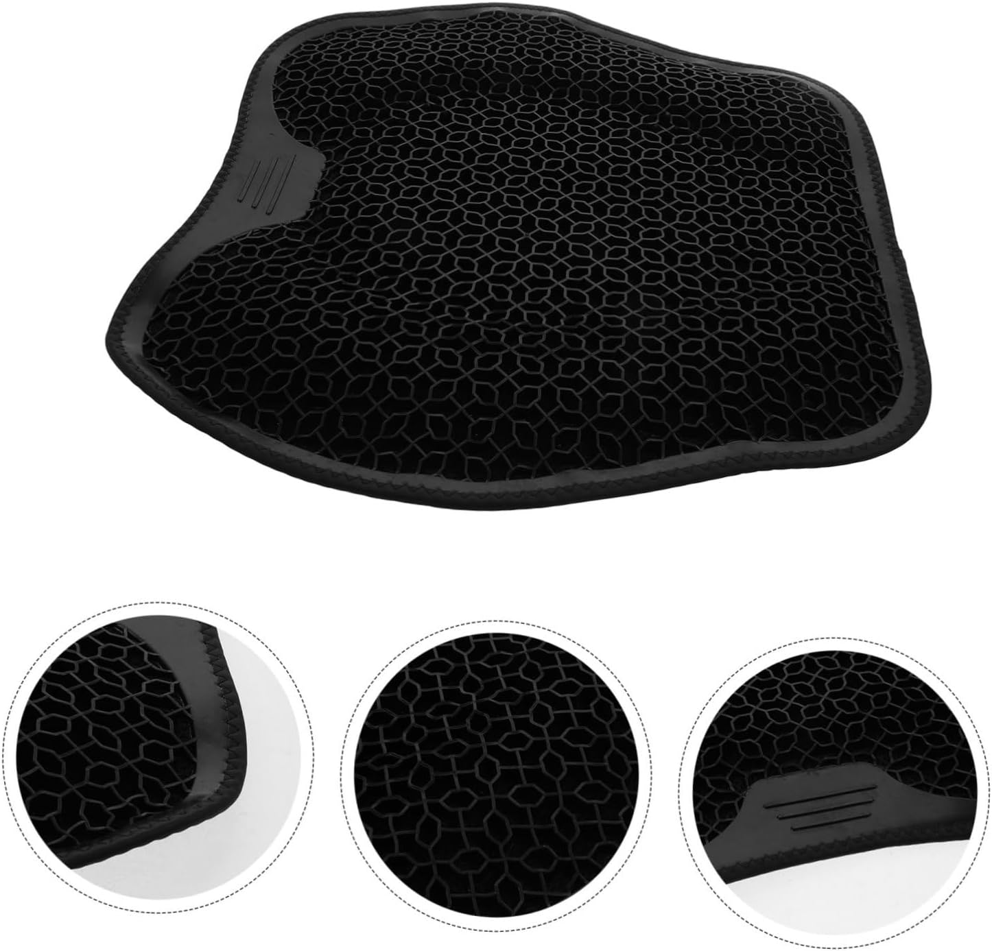 Mikinona Gel Car Seat Cushion Breathable Cooling Seat Pad for Truck Driver Comfort Fit Easy to Clean Gel-Infused Design for All Seasons Black