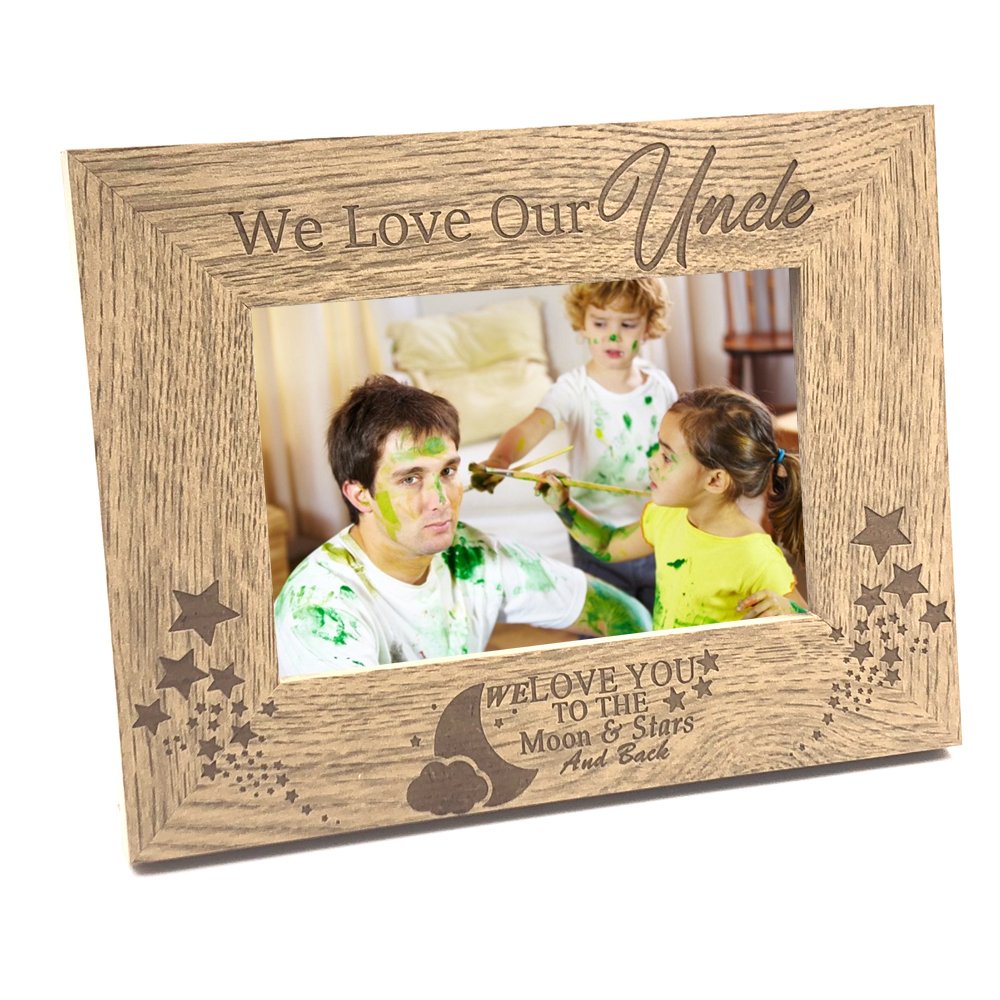 Ukgiftstoreonline We Love Our Uncle Wooden Photo Frame Gift (5 X 7 Inch)