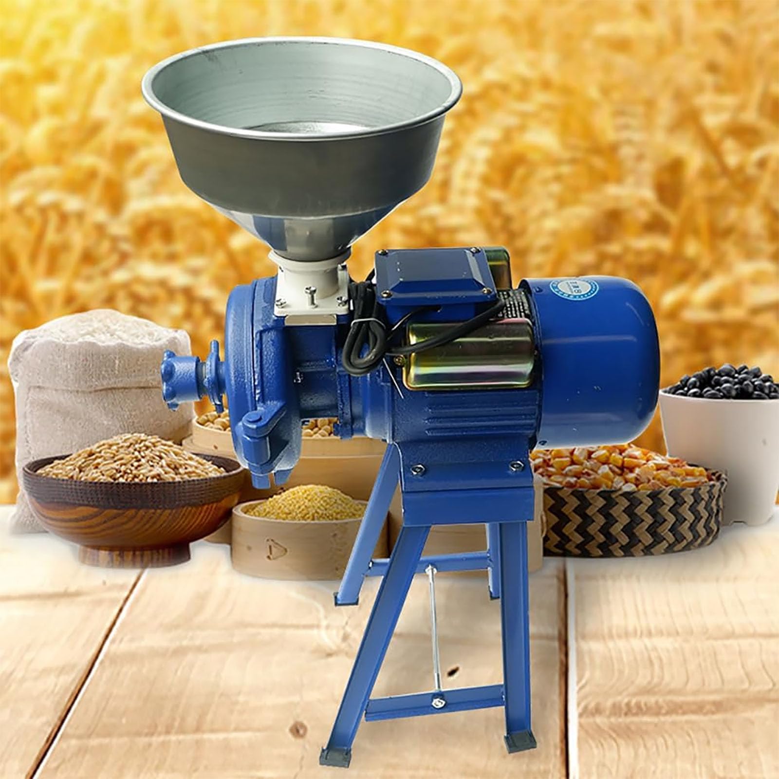 Macinino elettrico multifunzione per riso, mais, grano e mangimi, grana regolabile, 2800 giri/min, macinazione rapida in 10 secondi