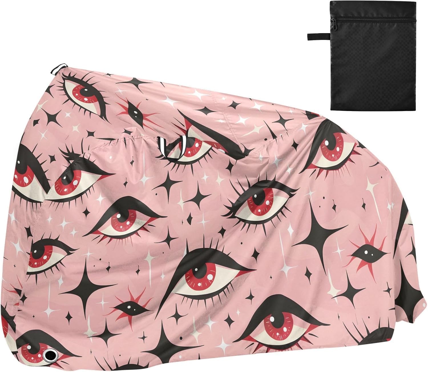 ALAZA Halloween Eyes Witch Bike Cover Waterproof Outdoor Ebike Bicycle Covers Tarp Protection for 1/2 Bikes, Sun UV Dust Wind Proof