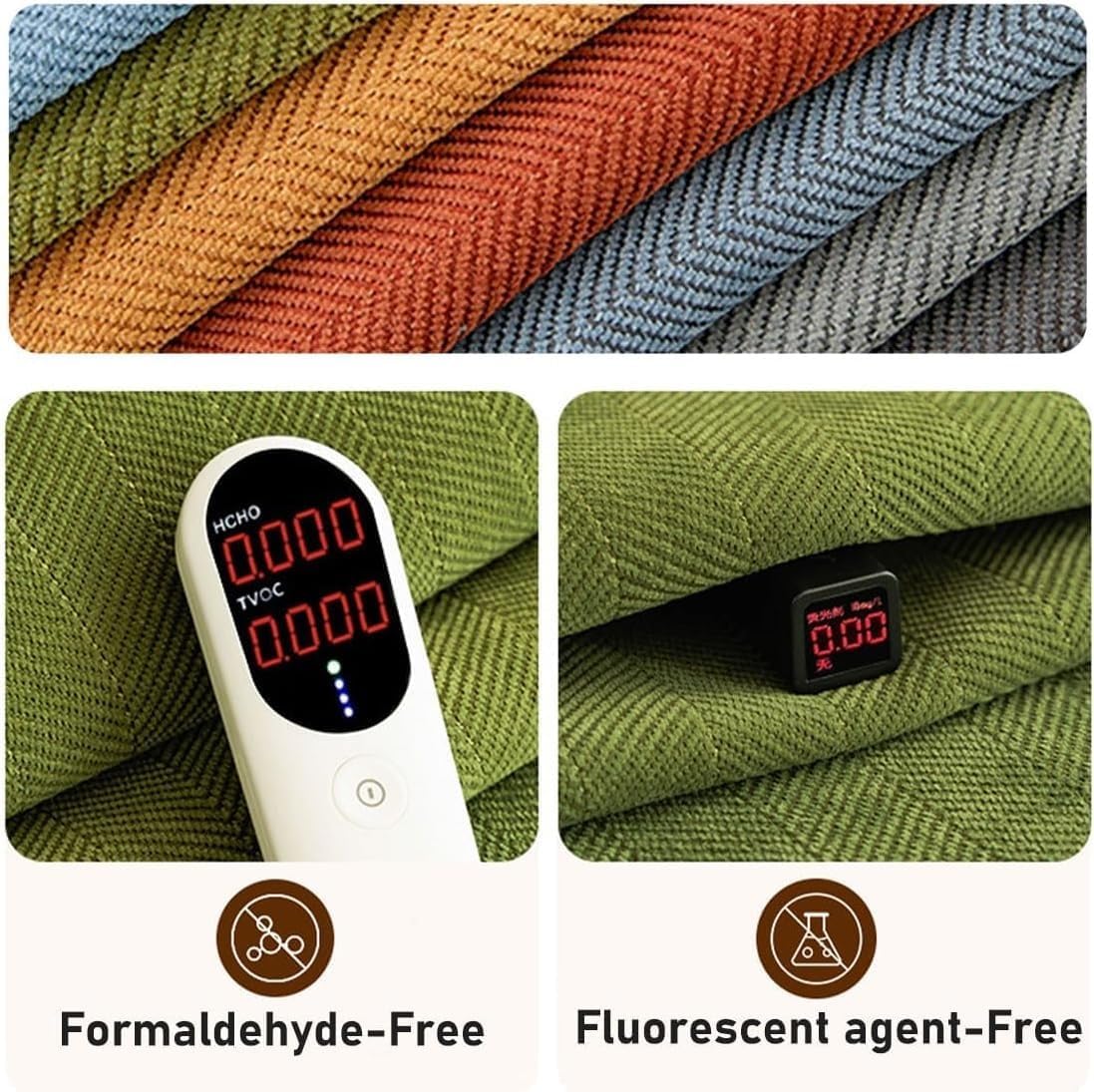 Sofa Couch Cover, Herringbone Sofa Covers Washable for Dogs, for Sectional Sofa, Non Slip Protector, L Shaped Armrest Cover(Gray,Three Seat Set (6pcs))