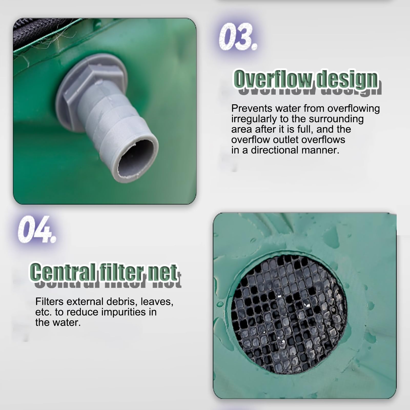 Barril De Agua, Bajante For Sistema De Recolección De Agua De Lluvia, Revestimiento De PVC For Jardín, Colector De Agua De Lluvia De Canalones, For Terrazas, Patios(200L)