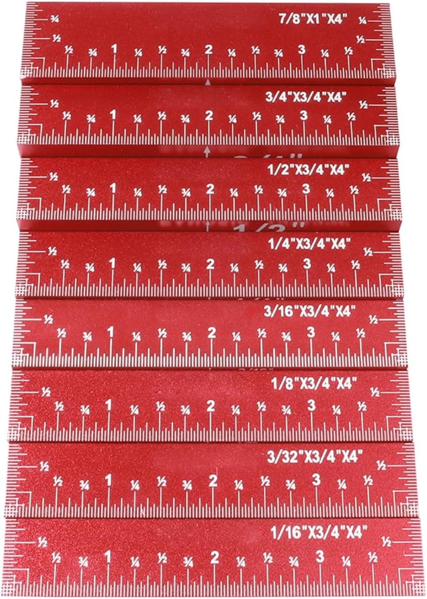 Woodworking Inch Setup Blocks Height Gauges Set Precision Marking Block for Router Engraved Table Saw Setup Measuring Tools Precise Measurements