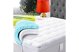 Hyleory 3 Inch Dual Layer Memory Foam Mattress Pad for Enhanced Comfort and Support