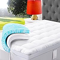 Vista 10 de ABENE Cubrecolchón de Espuma Viscoelástica de Doble Capa de 3 Pulgadas Tamaño California King, Almohadilla de Cama de Espuma Viscoelástica de 2