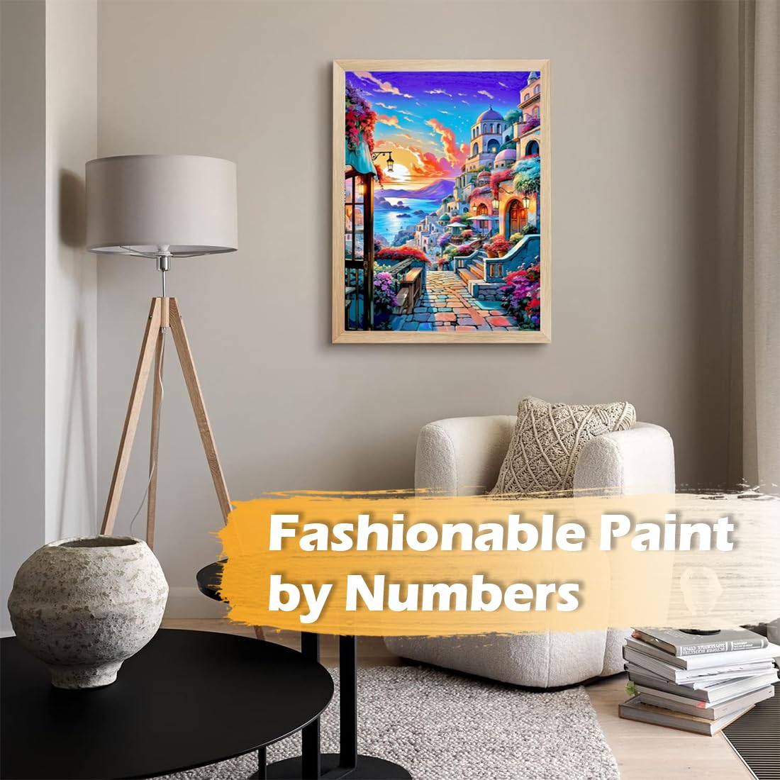 Kit per dipingere con i numeri, per adulti, pittura a olio con
