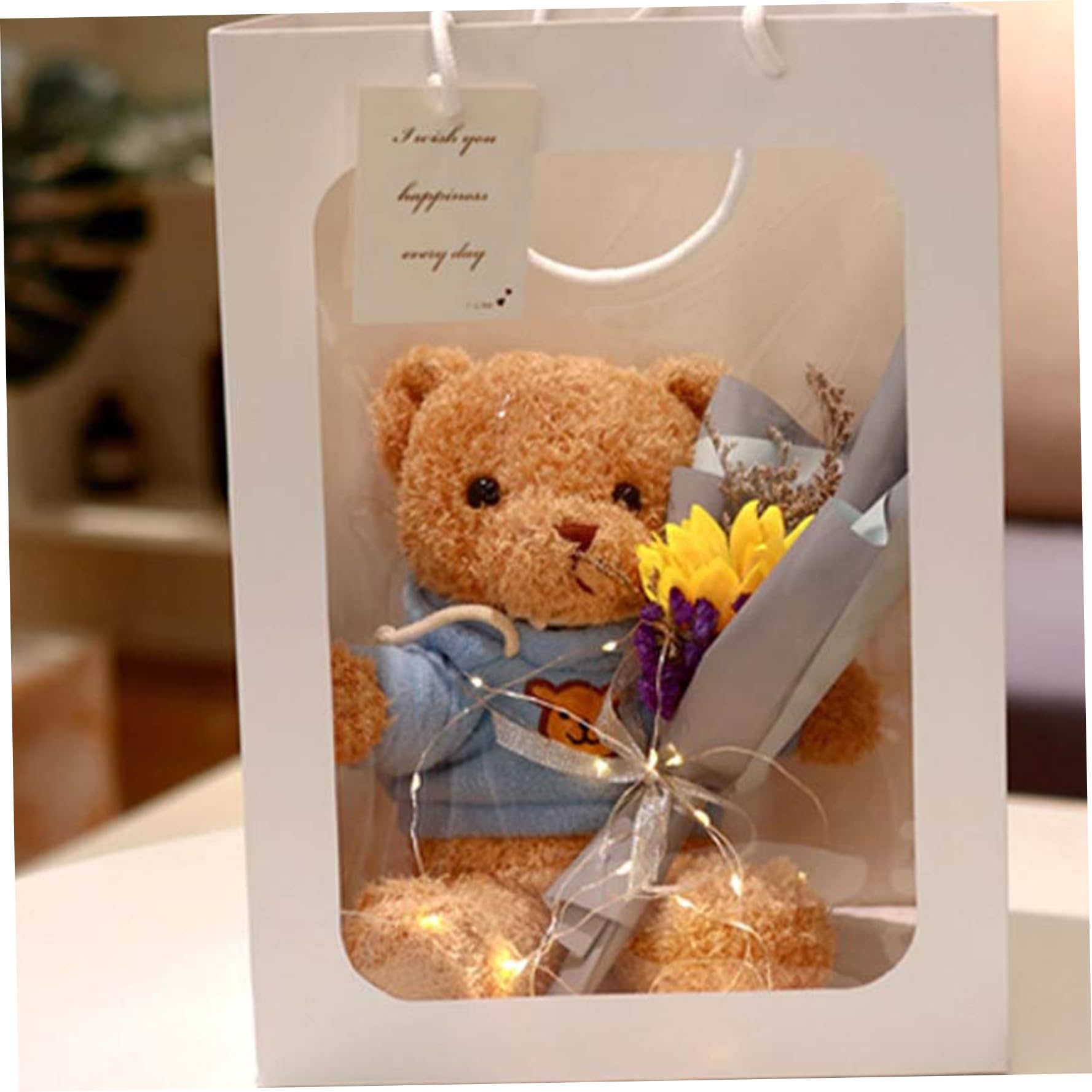 Orso Vestiti per 6-8 Pollici orsi di Peluche 2 Pezzi con Cappuccio con Cappuccio di Vestiti da Animale Imbottiti Cartone Animato Abiti Decorativi Fai-da-Te per Bambini Animali di Peluche