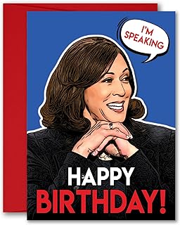 Kamala Harris Inspired Birthday Card I'm Speaking Greeting Card 5x7 inches w/Envelope