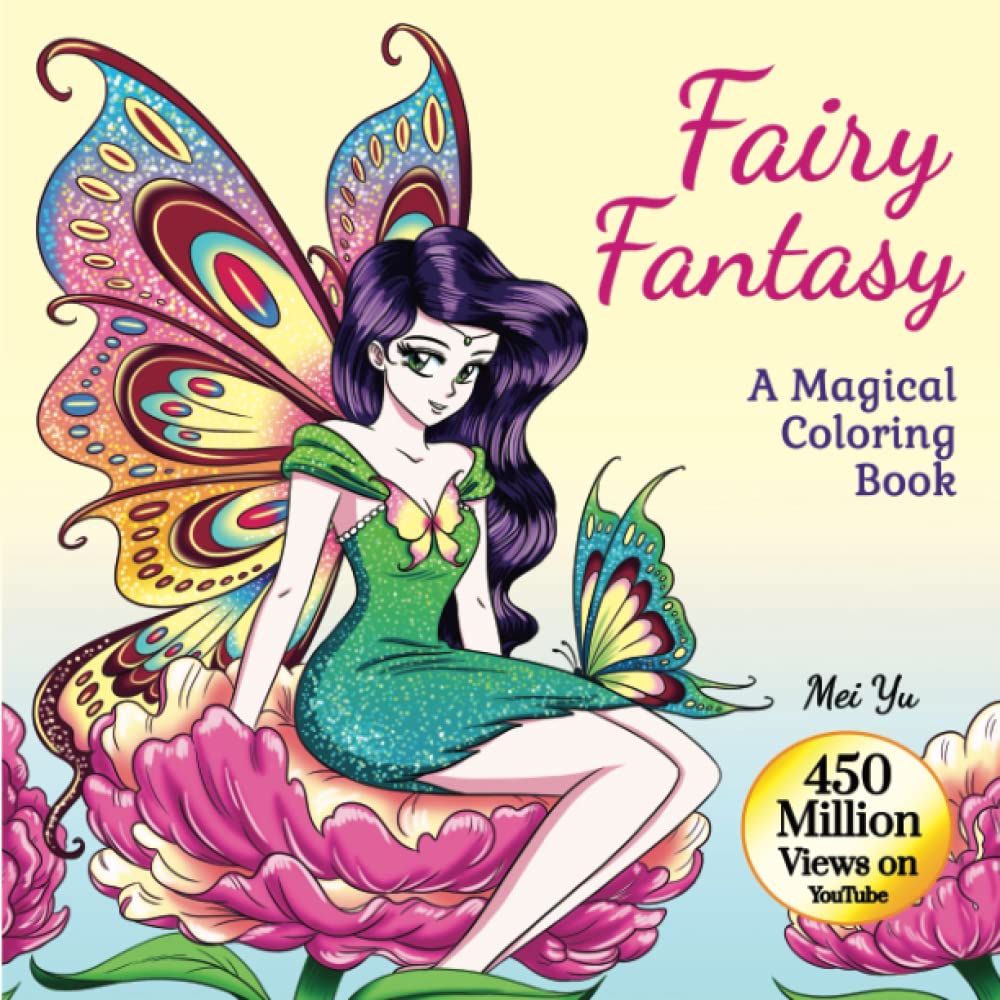 Fairy Fantasy: A Magical Coloring Book: Relaxing Adult Coloring Book with Beautiful Anime Manga Fantasy Coloring Pages for Relaxation, Stress Relief, Creativity and Art Therapy