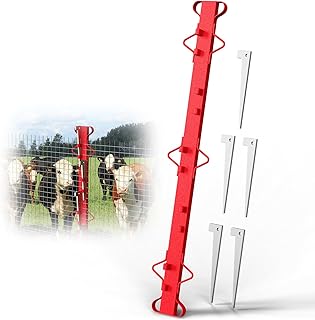 Woven Wire Fence Stretcher Bar - 4.4ft (Includes 5 Wedges) | Heavy-Duty Wire Fence Stretcher Tool for Easy, Secure Fence Installation | Perfect for DIY & Professional Use