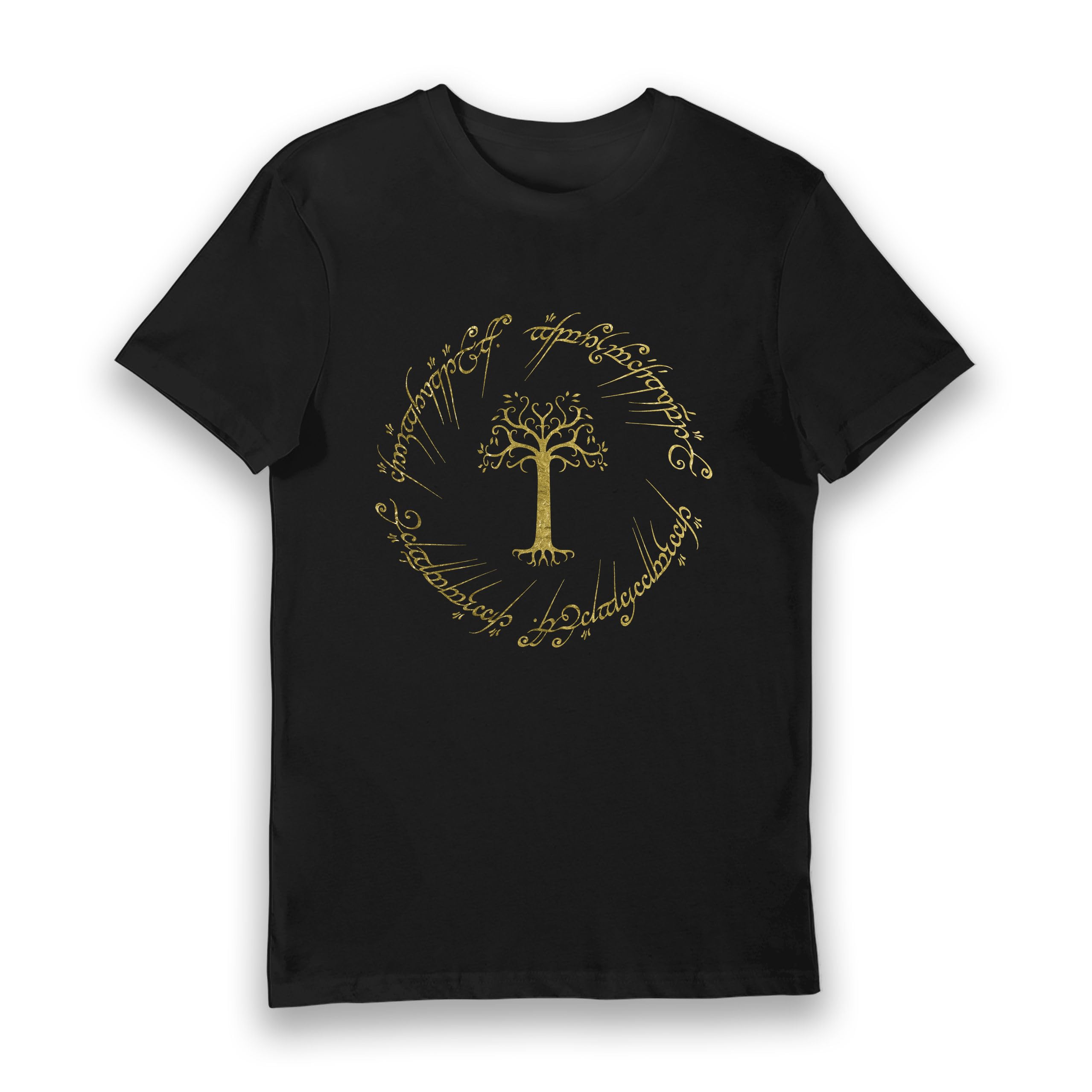 Lord of The Rings Tree of Gondor Adults T-Shirt-L Black