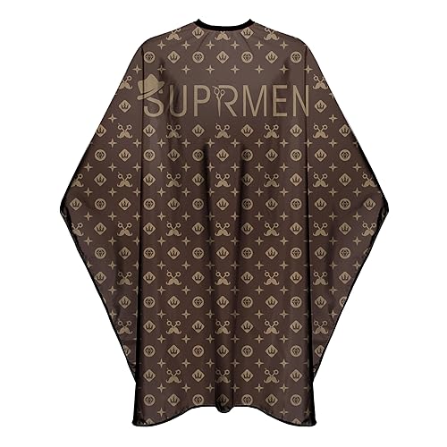 Capas de peluquero para hombre, capas de corte de pelo profesional con broches de presión, capas de salón para estilista, 63 x 56 pulgadas