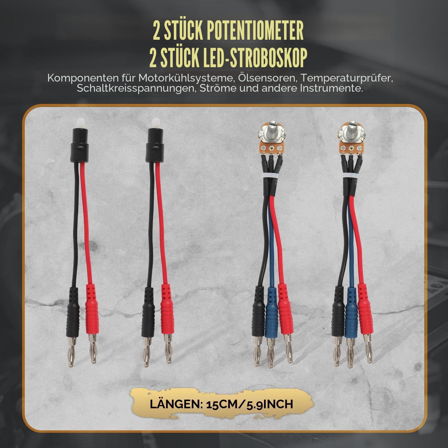 AUTOOL 68 Stücke Messleitungen für Digitales Multimeter, Prüfkabel Kit mit Bananenstecker, Krokodilklemmen, Jumper Kabel