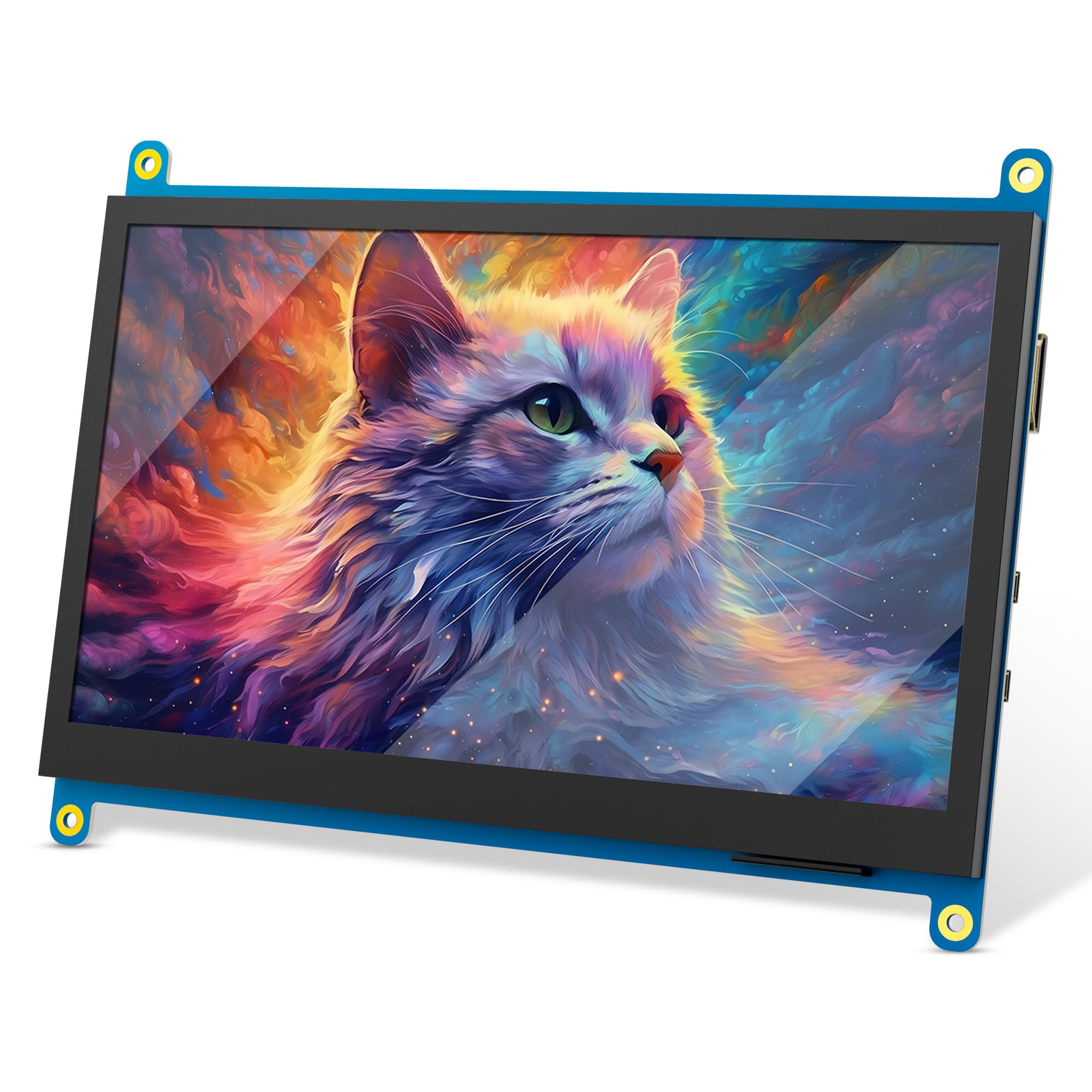 7 inch Mini Monitor, HDMI IPS Display 1024x600 Capacitive Screen for Raspberry Pi/Laptop/PC/Windows 11/10, Non-Touch