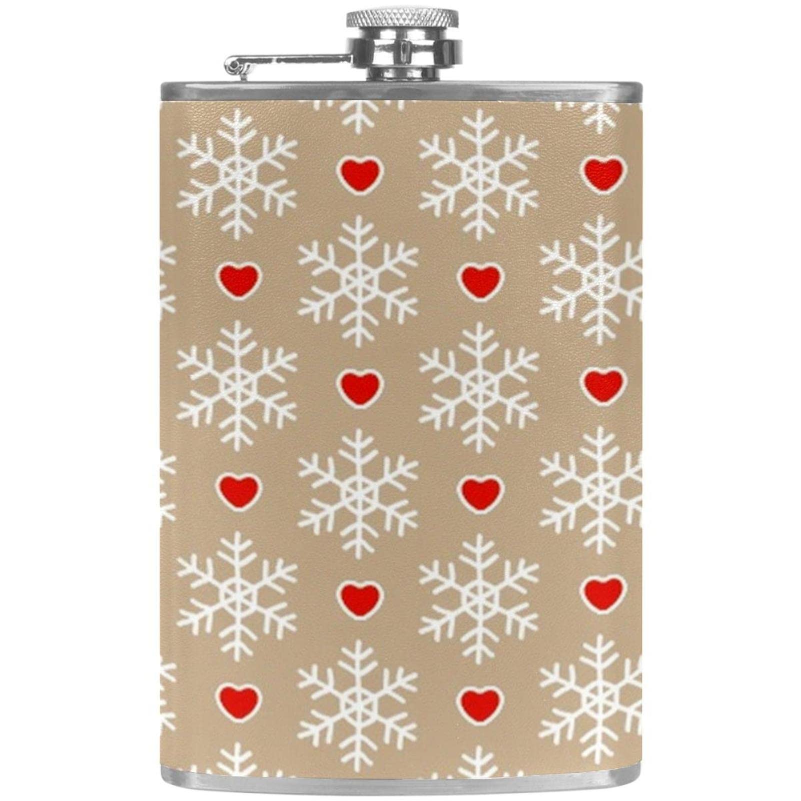 Flasque de poche avec entonnoir de Noël flocon de neige cadeau étanche
