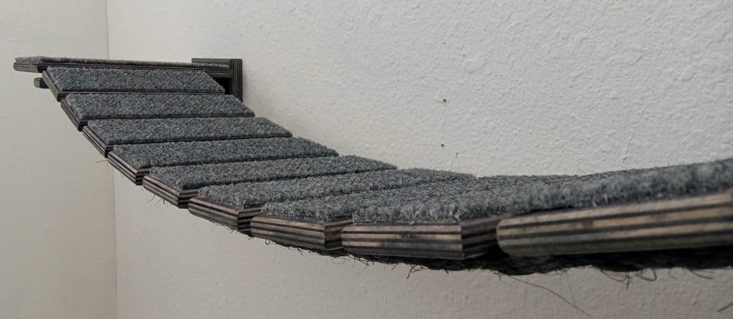 6- Piece Wall Mounted Bridge Set (30 Bridge Length, Dark Grey)