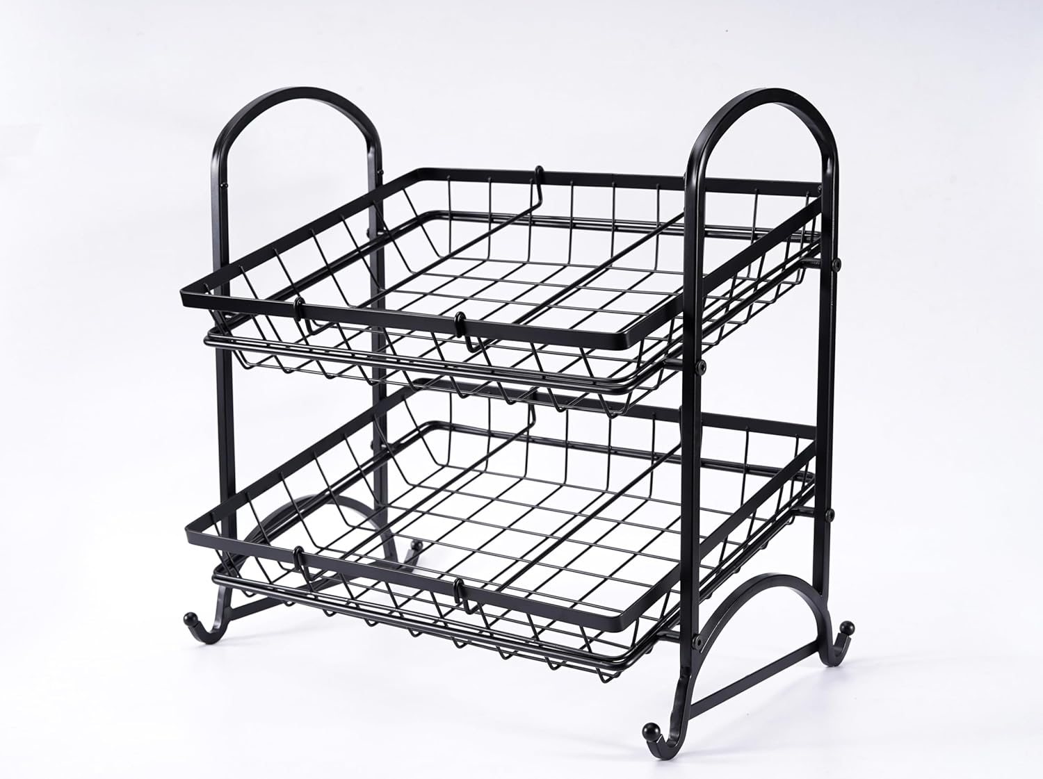 Metal Buffet Caddy Tabletop Organizer, Flatware Napkin and Plate Picnic Caddy Stackable Serving Set for Kitchen, Picnic, Camping, Party,Dining, Entertaining,