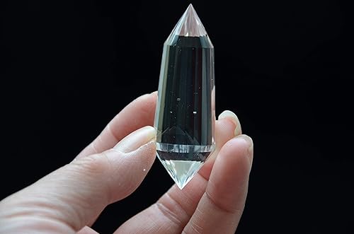 Miniatura 1 de FUFIZU Real Tibetan High Altitude Clear Phantom Crystal Point Quartz 24 Sided Vogel Style Wand 2.44 Inch Spiritual SHENGYUYIN