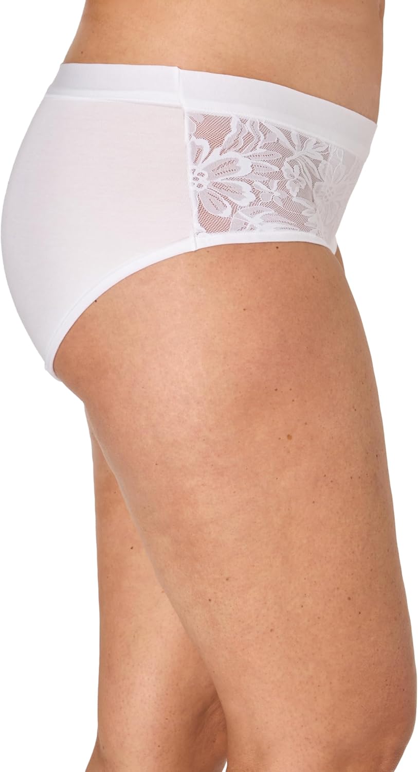 Bali womens Underwear Hipsters, 3-pack, Breathe Lace Hipster Panties for Women, Full Coverage, Breathable - Image 4