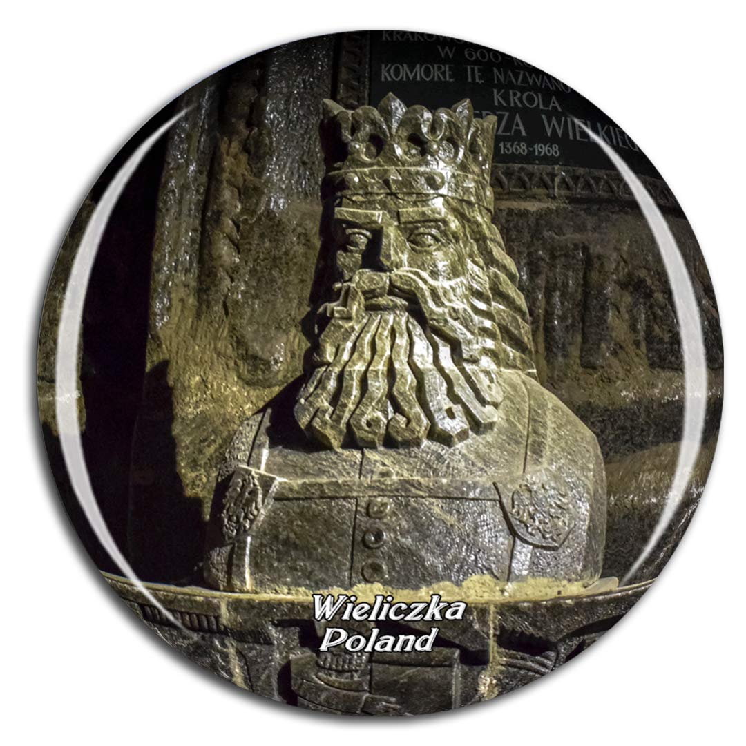 Weekino Silver Poland Wieliczka Salt Mine Fridge Magnet 3D Crystal Glass Tourist City Travel Souvenir Collection Gift Strong Refrigerator Sticker