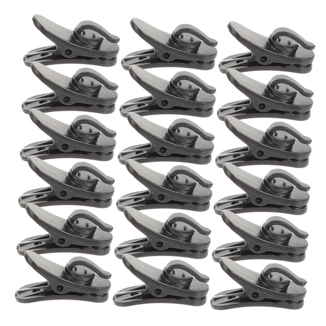 DOITOOL 200pcs Lightweight Rotatable Plastic Mic Holders for Secure Shirt Attachment Rotation Durable Tie Clips for Headset Accessories